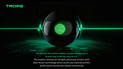 Trops Soccer Tracker, Professional 3D Motion Capture Sensor System with Soccer Data Analysis, Smart Biometric Monitor for Football Training